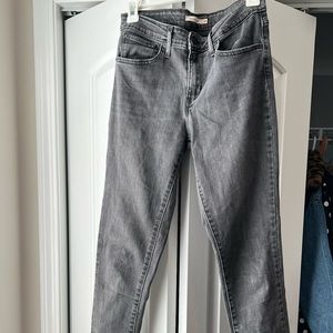 Levi’s High Rise Skinny Gray Jeans
